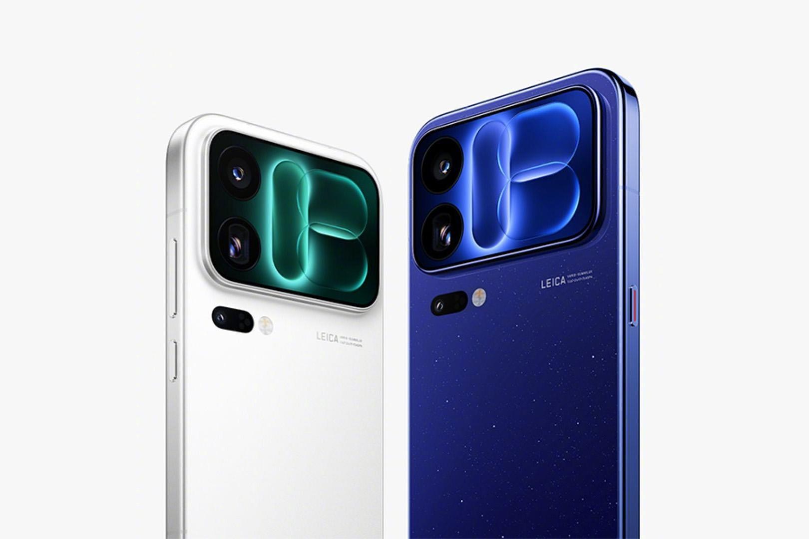 Xiaomi 18 Pro in white and Xiaomi 18 Pro Max in Galaxy Blue